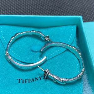 Tiffany & Co Classic Signature X Hoop Earrings